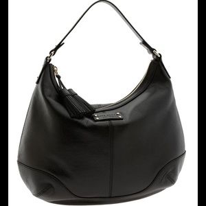 Kate Spade Handbag Black Leather Tassels Hobo Lori
